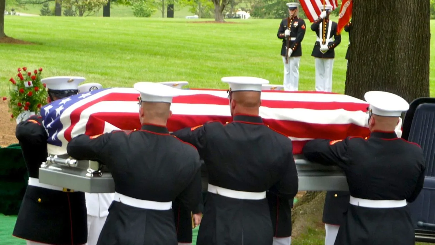 marines at arlington ceremony to return and remember the fallen of LZ Loon in Vietnam