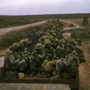 marine convoy during vietnam war in vietnam